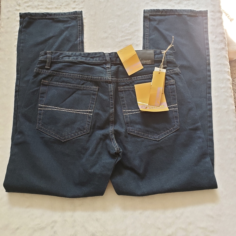 Platoon size 34/32 dark wash straight leg mens jeans New with tags - Picture 7 of 15